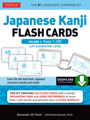 cover image of Japanese Kanji Flash Cards Volume 1